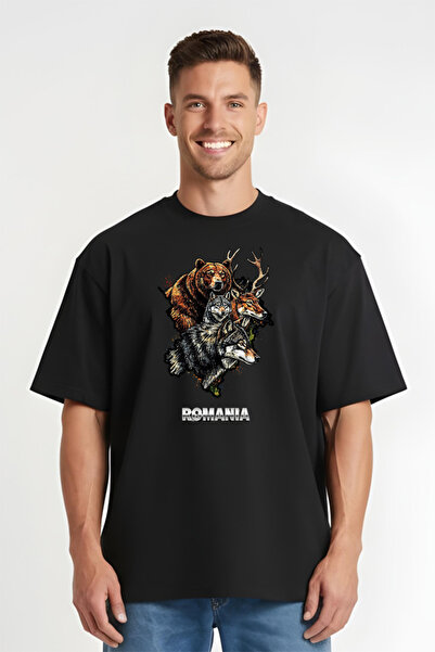 Printees Tricou Oversize - Romania Salbatica