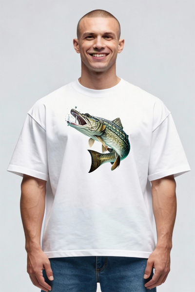 Printees Tricou Oversize - Știucă