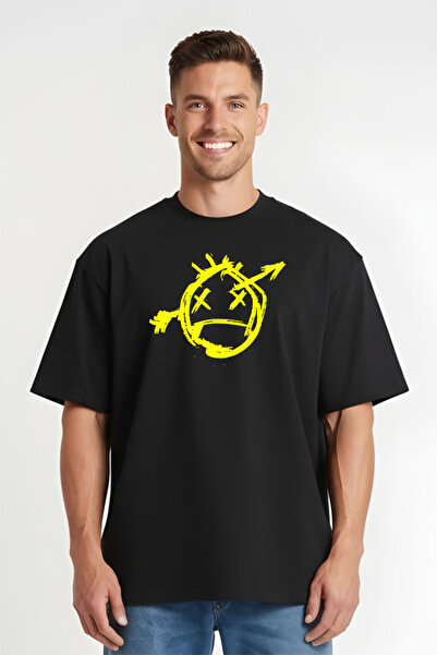 Printees Tricou Oversize - Sad Face