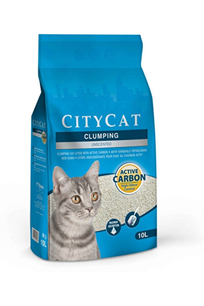 City Cat CITYCAT Clumping Active Carbon, Nisip pentru pisici, fără aromă, 10L...