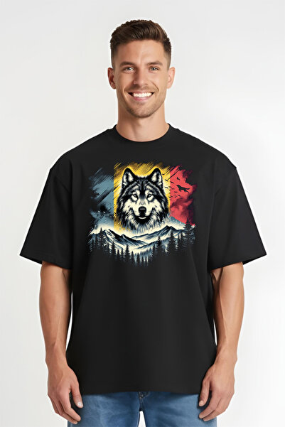 Printees Tricou Oversize - Lup Romanesc