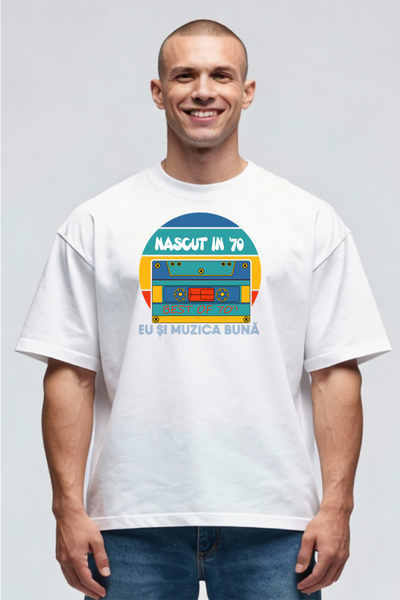 Printees Tricou Oversize - Născut în '70