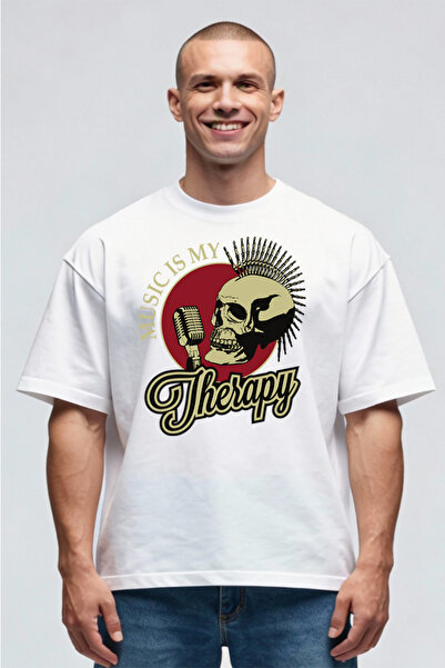 Printees Tricou Oversize - Music Teraphy