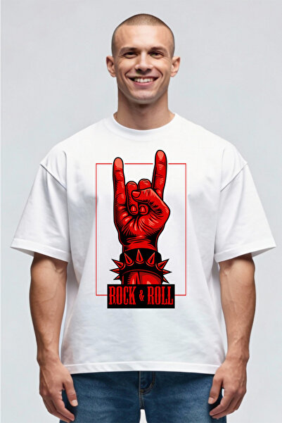 Printees Tricou Oversize - Rock Roll