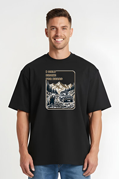 Printees Tricou Oversize - Brake For Bears