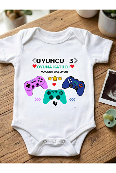 Menar Tasarım Babaya Hamilelik Müjdesi ve Duyurusu İçin Bebek Zıbın Body %100...