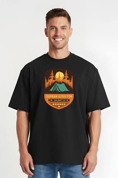 Printees Tricou Oversize - Supraviețuitor