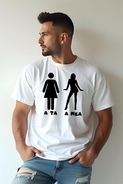 Printees Tricou Oversize - Prietena ta vs prietena mea
