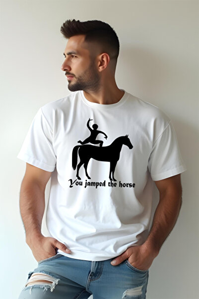 Printees Tricou Oversize - You Jamped the Horse