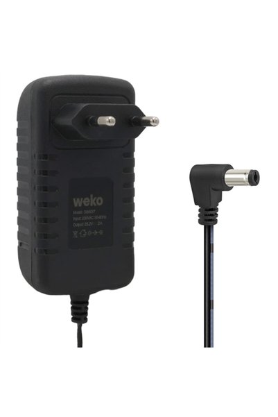 25.2 Volt - 2 Amper 5.5X2.5Mm Uçlu Yerli Üretim Priz Tipi Adaptör 1.2 Metre Uzunluk