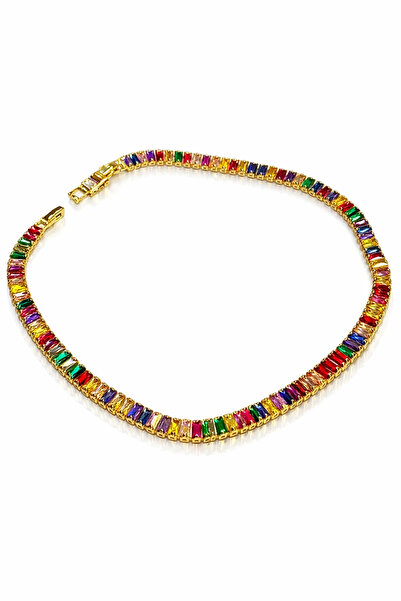 Shiny Jewellery Renkli Taşlı Kolye Orjinal Çelik Üst Sınıf Kalite