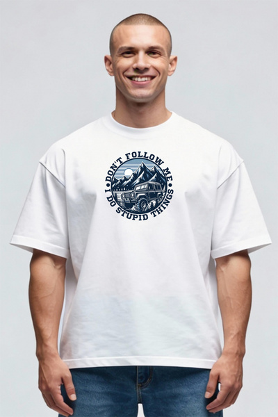 Printees Tricou Oversize - Stupid Offroad