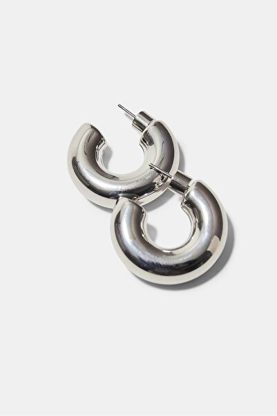 Stradivarius Su geçirmez 2'li hacimli halka küpe seti