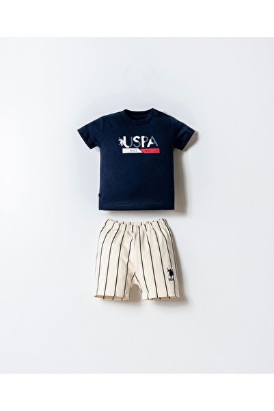 Uspa Baby Boy Children's Soft-Textured Combed Cotton Shorts Set