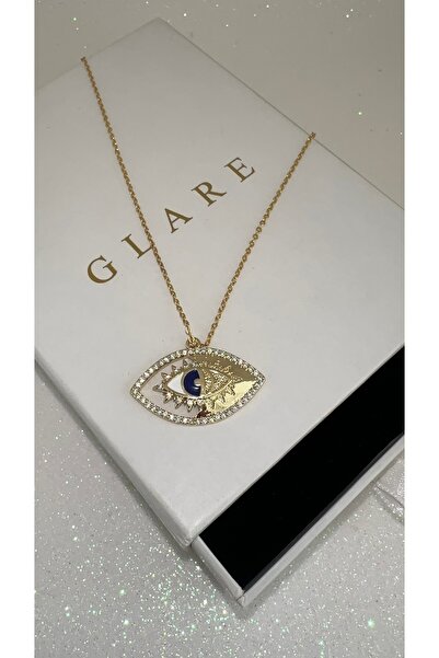 GLARE JEWELRY CO قلادة من الفولاذ المقاوم للصدأ موديل جو موديل فاخر مرصع بالز...