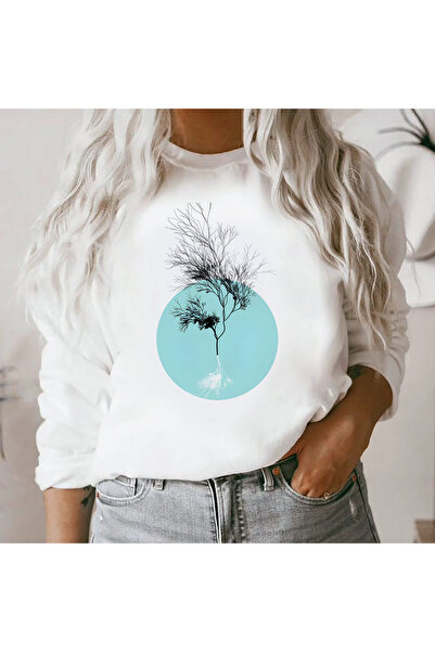 Kartier Women's White Tree Circle Blouse