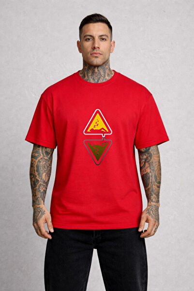 VODEXA Tricou oversize pentru bărbați, imprimat ZZZ, 100% bumbac, croială con...