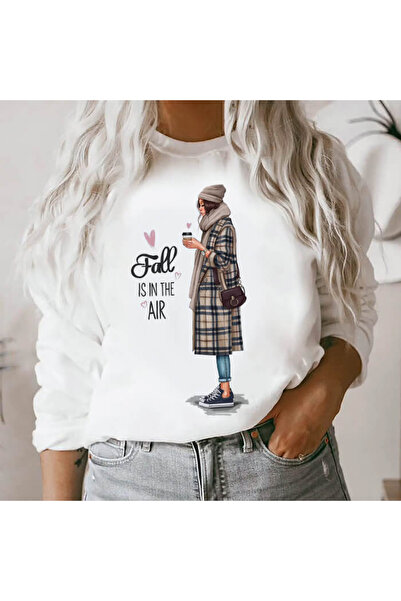 Kartier Fall Is In The Air Women's White Blouse