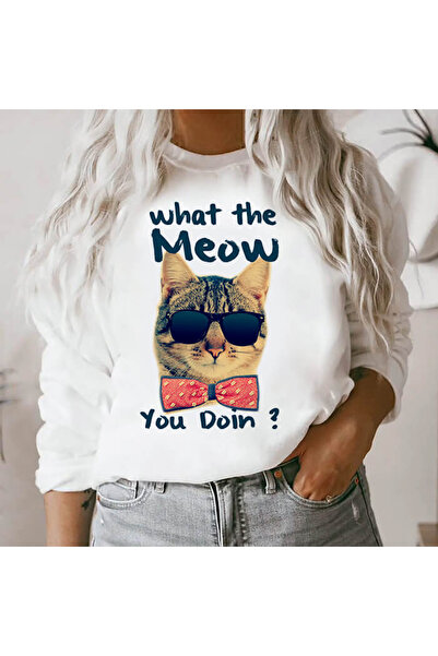 Kartier Bluza Dama Alba What The Meow You Doin