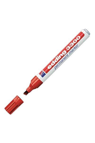 Edding Permanent Marker (Cut Tip) Red (Ed-3300)