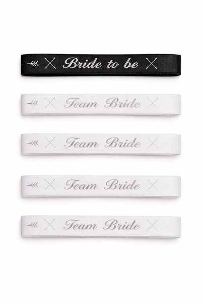 Happyewent Bride to Be & Team Bride Bachelorette Bracelet Set (5-Piece)
