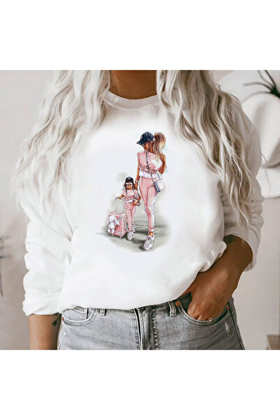 Kartier Bluza Dama Alba Mom And Girl Travelling