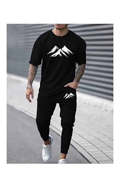 ibibik moda Dag Printed Sweatpants and T-Shirt - Jogger Pants T-Shirt Bottom ...