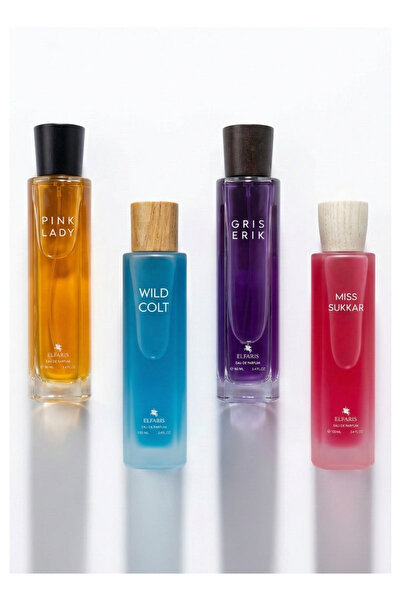 ELFARIS مجموعة عطور الفارس 4 قطع مكونة من ( جريس اريك + وايلد كولت + بينك ليد...