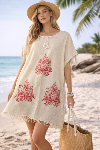 cottonheim Müslin Pareo / Plaj Elbisesi – %100 Pamuk