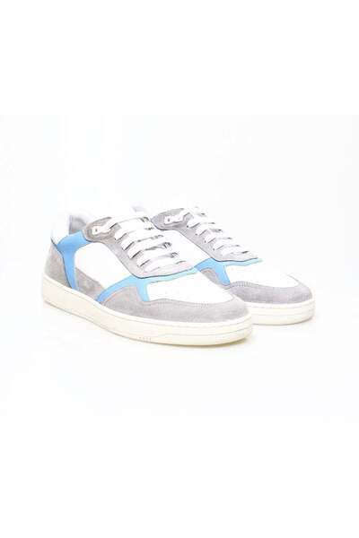 FRANCO CALVANI White-Grey Genuine Leather Leather Kek Shoes