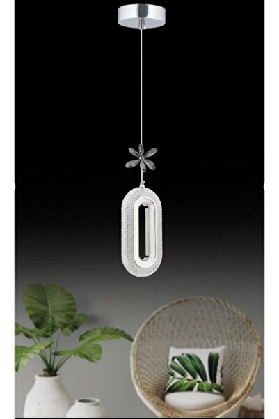 EY-EL TASARIM TEKLİ DEFNE 3 RENK MODLU KRİSTAL TAŞLI LEDLİ SARKIT AVİZE