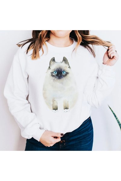 Kartier Bluza Dama Alba Blue Eyes Cat