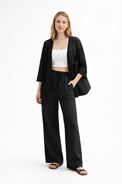 Noa&Noa Standard Size Lace-Like Knit Knitwear Cardigan