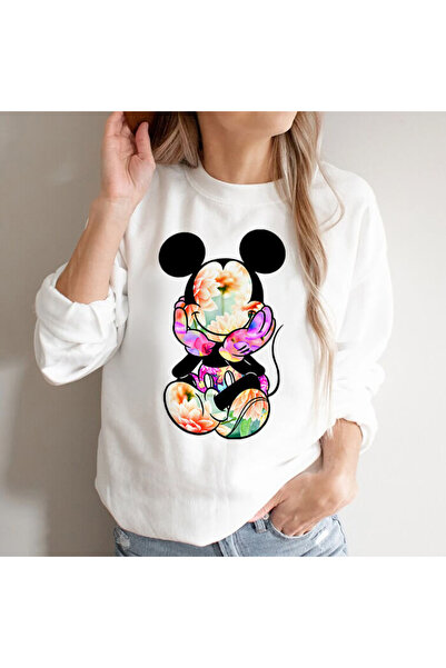 Kartier Women's White Floral Mickey Blouse