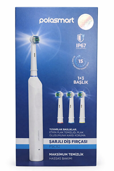Polosmart Şarjlı Diş Fırçası PSC82 Beyaz + Hediye Şarjlı Diş Fırçası(PSC74-PS...