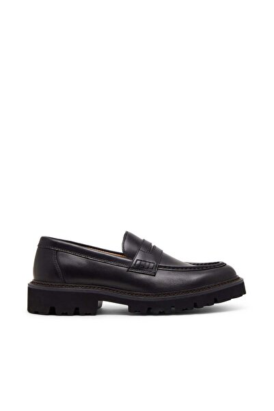 Steve Madden Noordin Solid Black Loafers