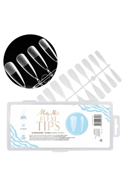Molly Nails Set de vârfuri flexibile cu gel, 240 buc., culoare migdale
