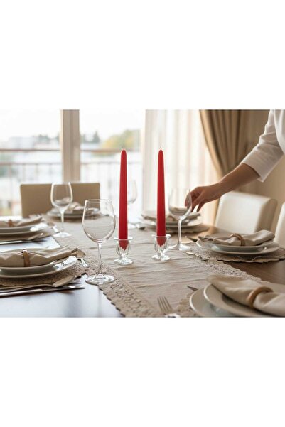 luss collection 2 Li Set Cam Mumluk-Şamdan (Küçük Boy)