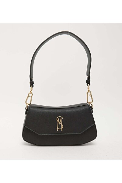 Steve Madden Blyon Solid Black Shoulder Bag