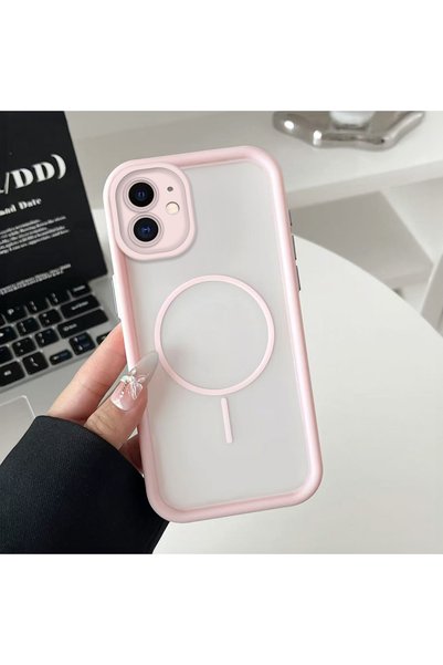 Hontinga iPhone 11 Compatible Transparent Magsafe Wireless Corner Silicone Phone Case