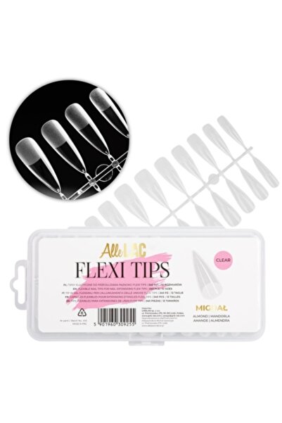Molly Nails Set de vârfuri Flexi Gel 240 buc., transparente, cu migdale