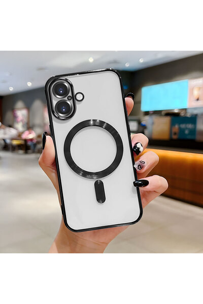 CHICASELUX غطاء هاتف لاسلكي شفاف من السيليكون الناعم متوافق مع آيفون 16