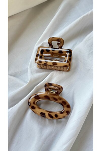 YOYYO Σετ 2-προς-σετ Λεοπάρ μοτίβο τεμαχίων μεσαίου μεγέθους κλιπ μαλλιών - Κ...