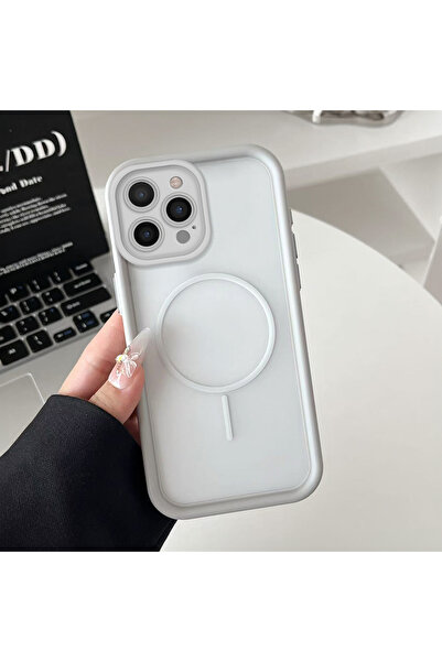 ucuc iPhone 14 Pro Max Uyumlu Manyetik Halkalı Yarı Sayda Mat Kamera Koruma A...