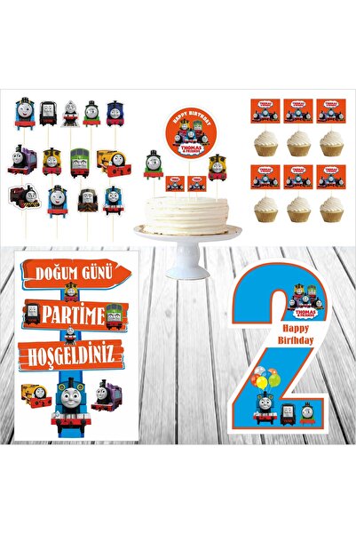 ACRDEKOR Thomas and Friends Birthday Table Board / Cake Decoration Set Age 2