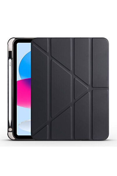 zore iPad 11.Nesil 2025 Kılıf USGN Tri Folding Kalem Bölmeli Standlı Kılıf - ...