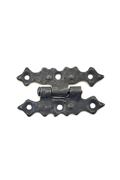 Antika Tarz Dekoratif Pirinç Yıldız Menteşe - 63x36 mm, Oksit