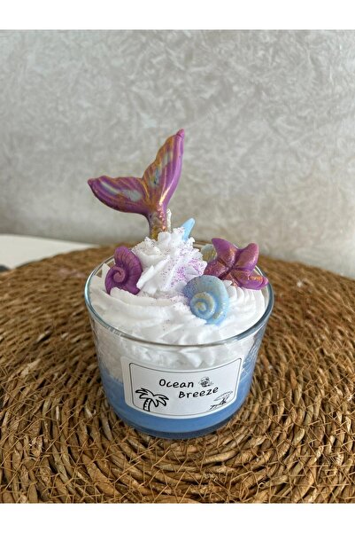 Mels Candles Ocean Breeze| Okyanus Kokulu El Yapımı Soya Mum | Dekoratif Bard...