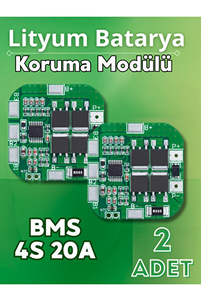 RoboPazar 2-adet 4S 20A Li-ion BMS Koruma Kartı