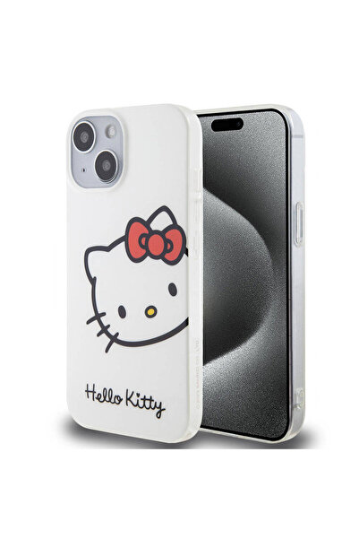 Hello Kitty iPhone 15 Uyumlu Kılıf Orjinal Lisanslı Yazı ve İkonik Logolu Kit...